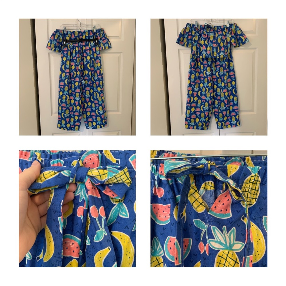 HANDMADE Matching Two-Piece Set, Fruit fabric - Picture 2 of 3